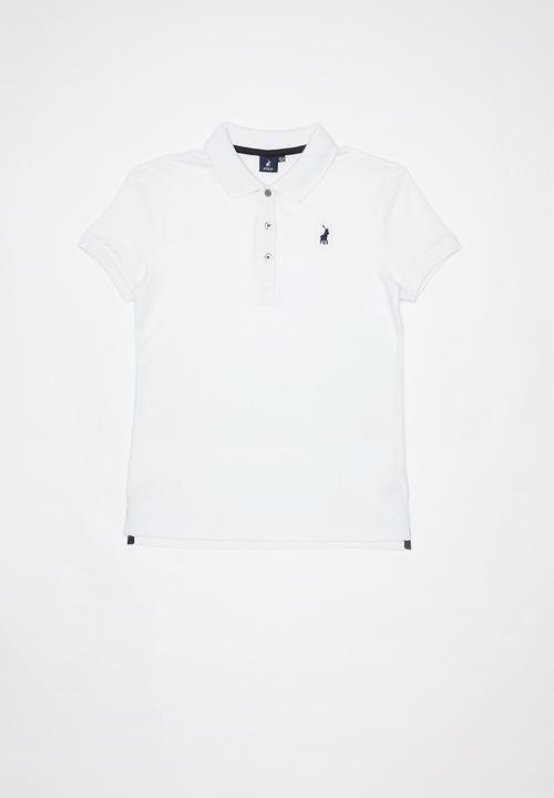 POLO - Girls nina short sleeve golfer - white
