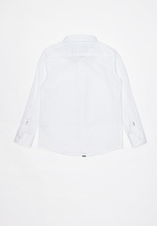 POLO - Boys Nicholas long sleeve shirt - white