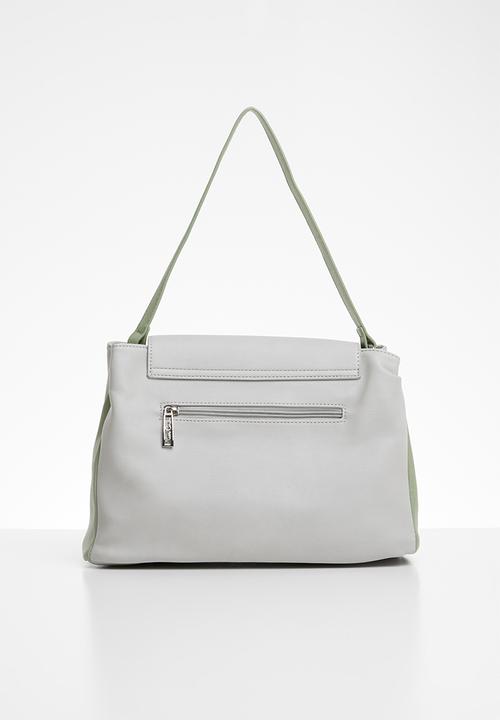 Pierre Cardin - Caroline colour block crossbody - grey & green