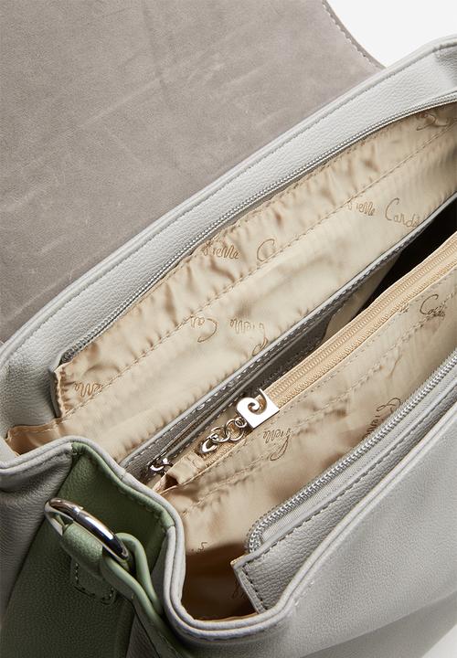 Pierre Cardin - Caroline colour block crossbody - grey & green