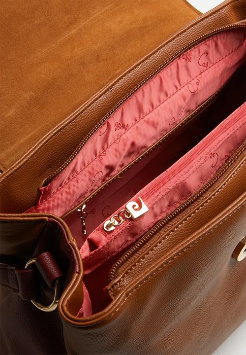 Pierre Cardin - Caroline colourblock crossbody - brown