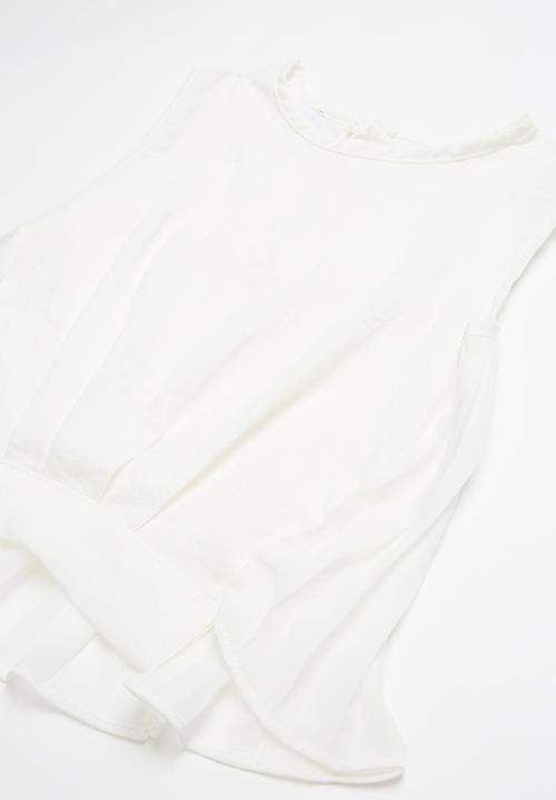 Pop Candy - Girls blouse and short set - white