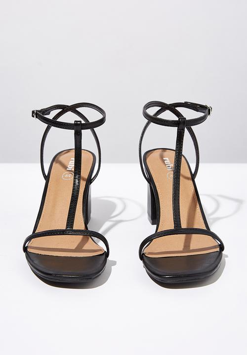 Cotton On - Mila double strap heel - black smooth
