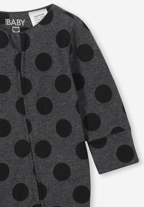 Cotton On - The long sleeve zip - grey & black 
