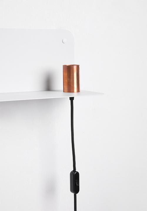 Smart Shelf - Ledge shelf steel - white & brass