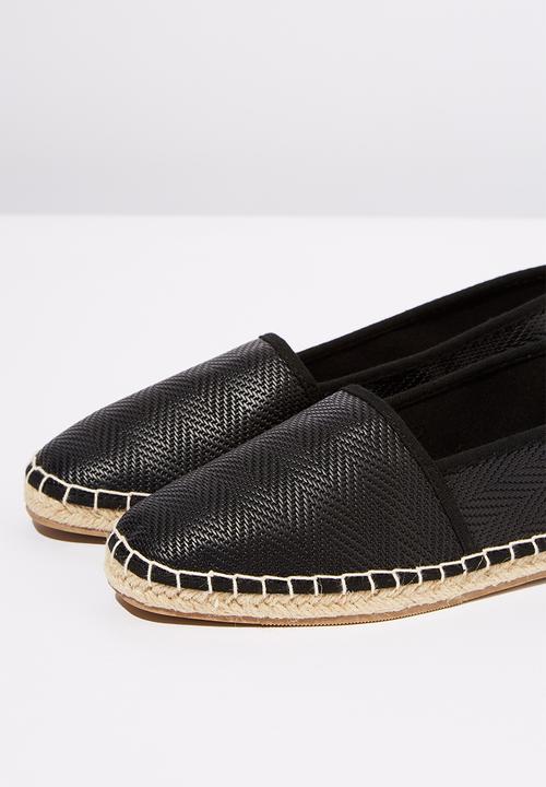 Cotton On - Woven espadrille - black