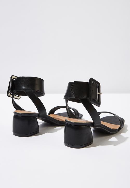 Cotton On - Belle buckle sandal - black smooth
