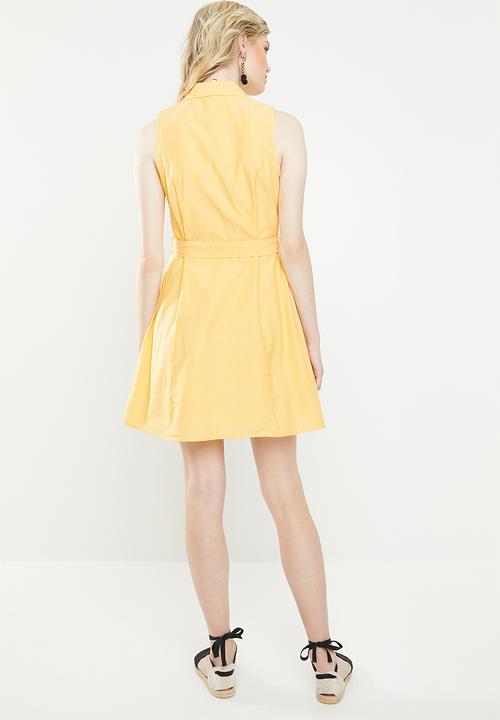 Vero Moda - Mabena short sleeve short shirt dress - yellow