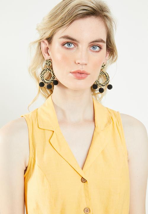 Vero Moda - Mabena short sleeve short shirt dress - yellow