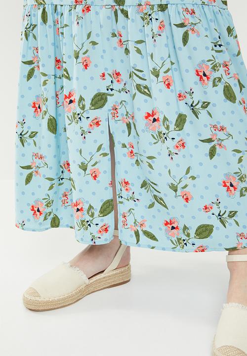 Vero Moda - Mava wide woven maxi dress - blue