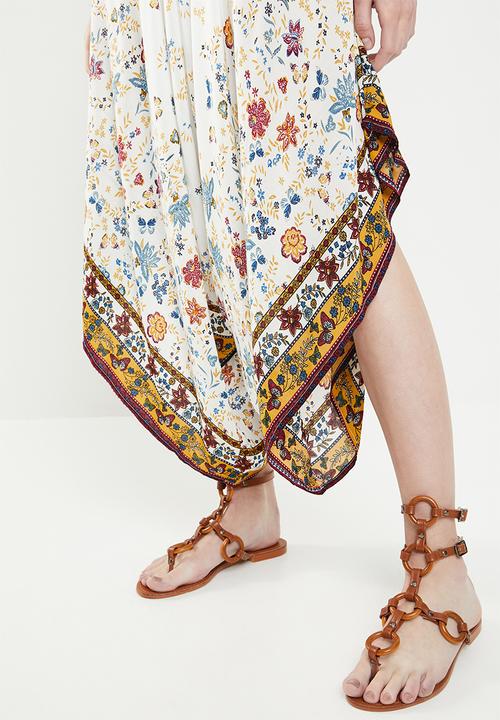 Revenge - Floral spaghetti strap jumpsuit - white