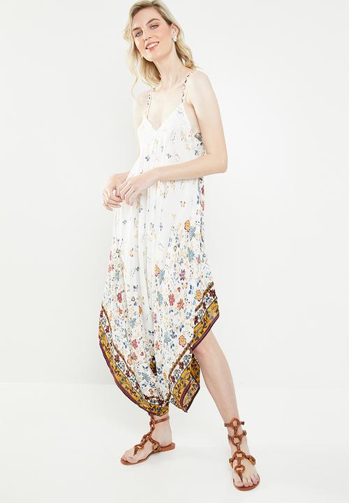 Revenge - Floral spaghetti strap jumpsuit - white