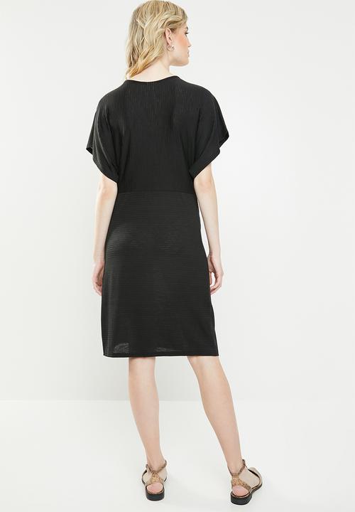 Jacqueline de Yong - Lora short sleeve dress - black