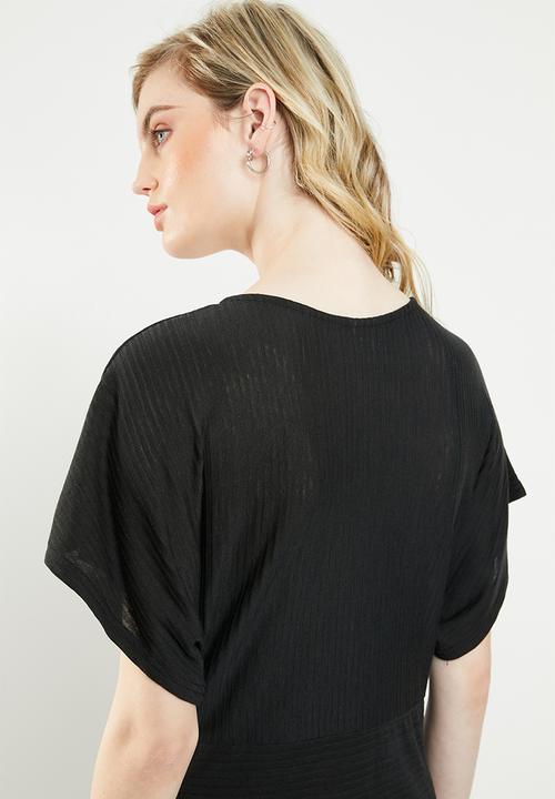 Jacqueline de Yong - Lora short sleeve dress - black