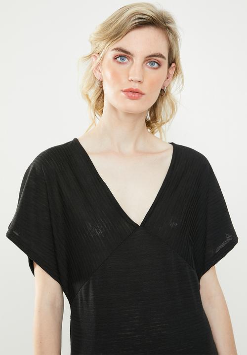 Jacqueline de Yong - Lora short sleeve dress - black