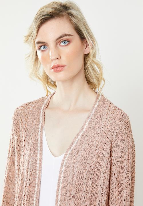 Jacqueline de Yong - Mynte long sleeve cardigan - pink