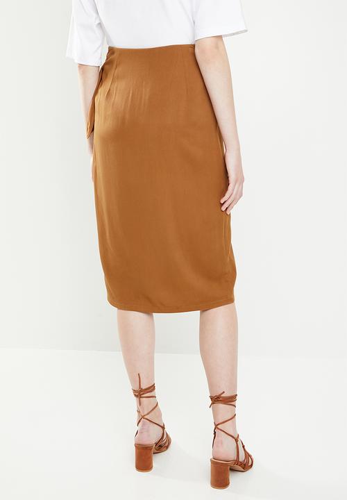 Superbalist - Midi wrap skirt - tan