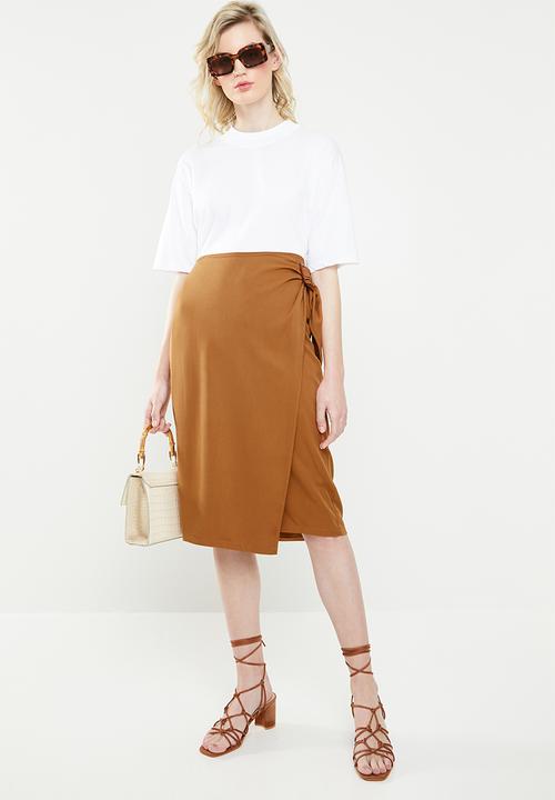Superbalist - Midi wrap skirt - tan