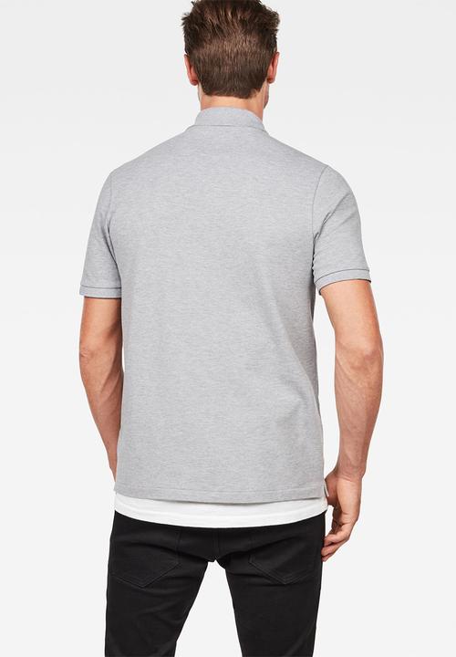 G-STAR - Dunda short sleeve polo tee - grey