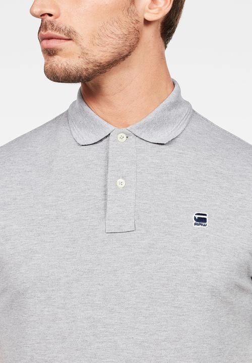 G-STAR - Dunda short sleeve polo tee - grey