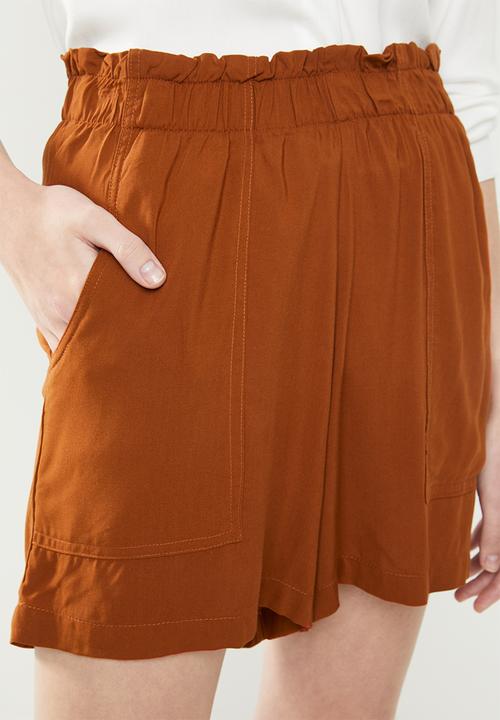Superbalist - Soft paperbag short - rust