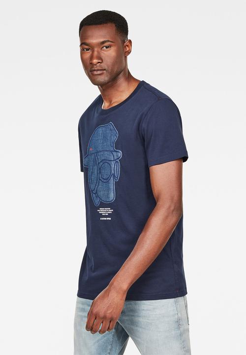 G-STAR - Graphic 10 short sleeve tee - navy