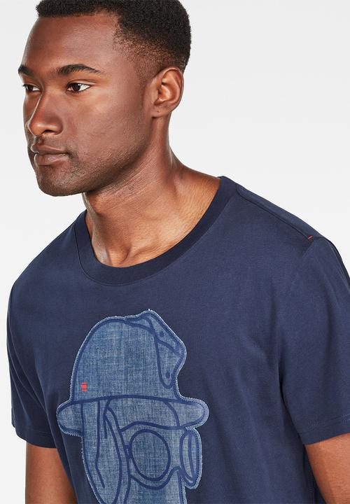 G-STAR - Graphic 10 short sleeve tee - navy