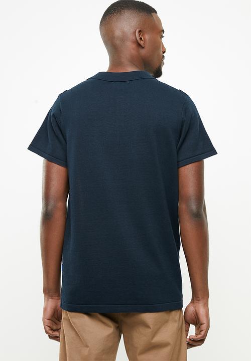 Jack & Jones - Stripe short sleeve polo - navy