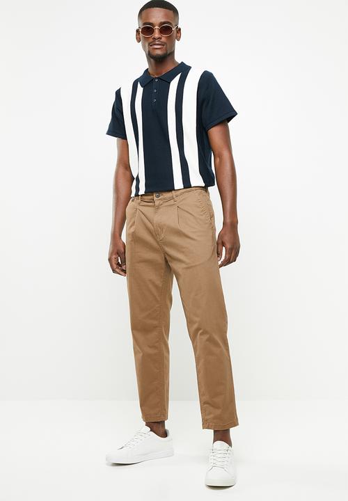 Jack & Jones - Stripe short sleeve polo - navy