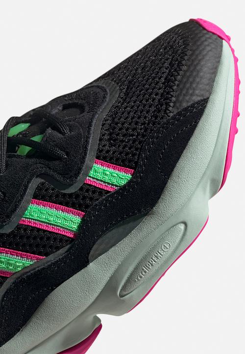 adidas Originals - Ozweego - core black/shock lime/shock pink