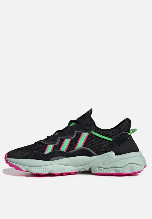 adidas Originals - Ozweego - core black/shock lime/shock pink