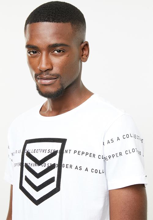 S.P.C.C - Side slit applique tee - white