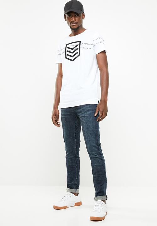 S.P.C.C - Side slit applique tee - white