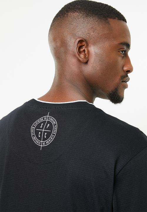 S.P.C.C - Shadow stripe logo tee - black