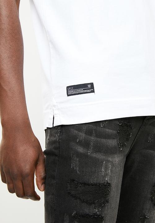 S.P.C.C - Side slit logo tee - white