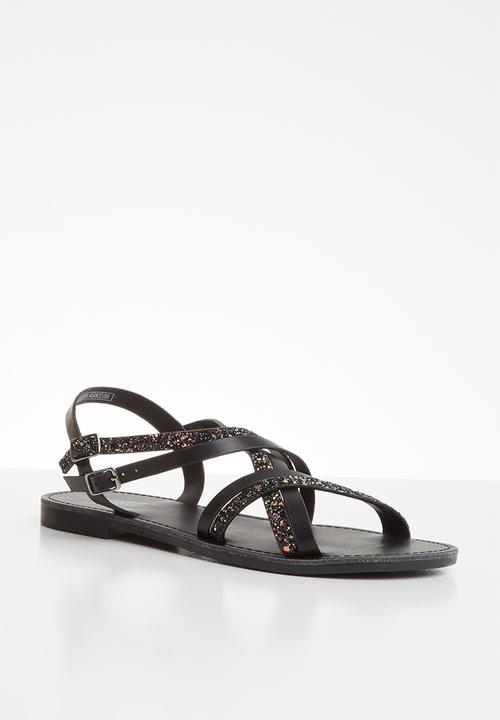 ONLY - Mandala crossover sandal - black