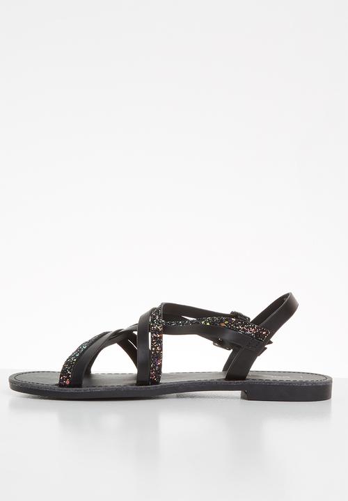 ONLY - Mandala crossover sandal - black