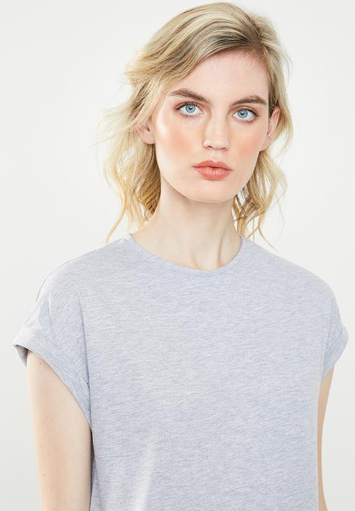 Superbalist - Grown on sleeve T-shirt dress - grey 