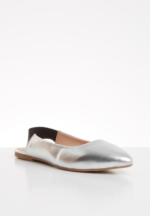 ONLY - Blondie heel metallic ballerina - silver 