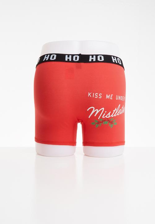 Cotton On - Novelty mistletoe underwear - red
