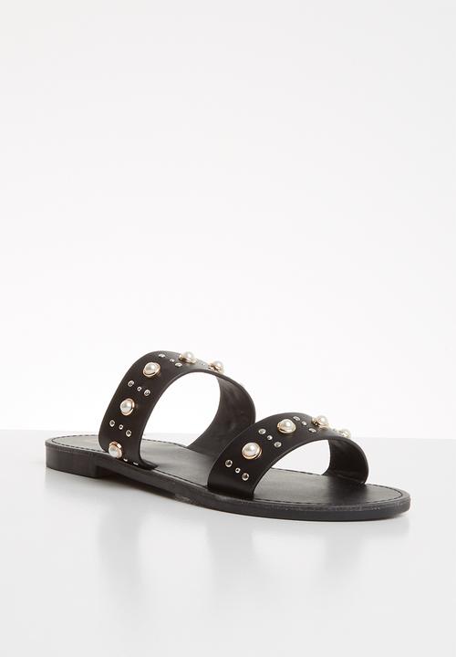 ONLY - Mandala pearl sandal - black