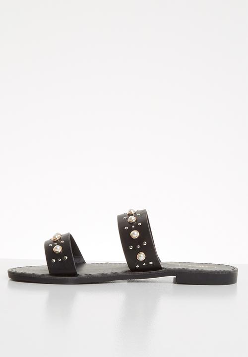 ONLY - Mandala pearl sandal - black