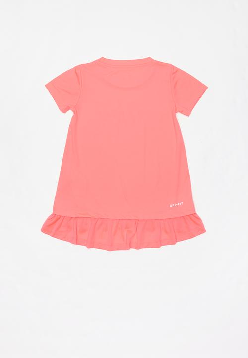 Nike - Dri-fit short sleeve peplum tunic - pink
