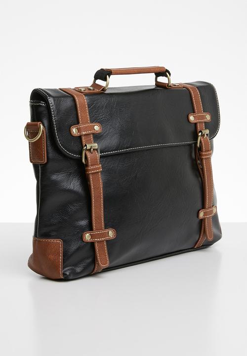 Superbalist - Zeke satchel - tan & black