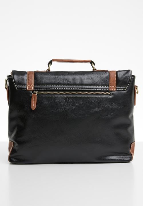 Superbalist - Zeke satchel - tan & black