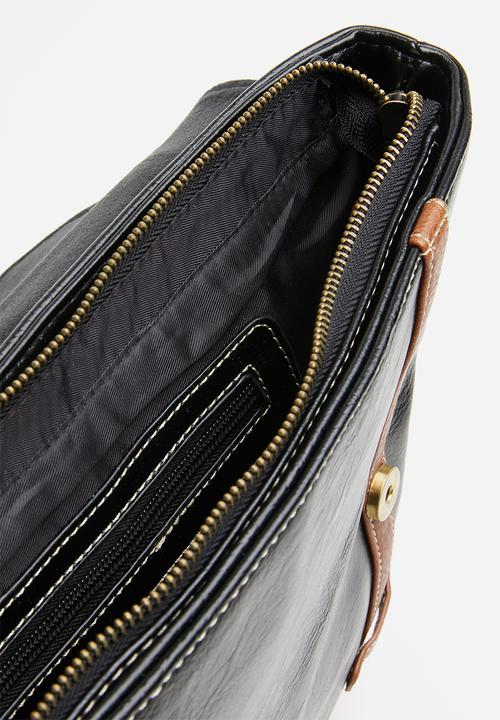 Superbalist - Zeke satchel - tan & black
