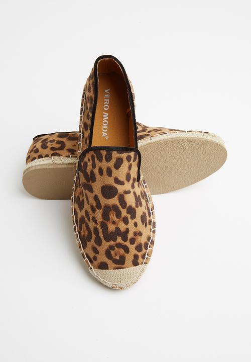 Vero Moda - Canvas floral print espadrille - brown & tan 