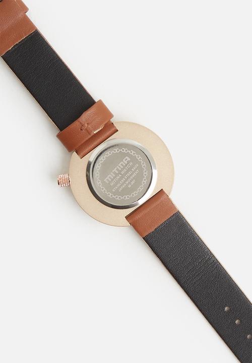 Joy Collectables - Leather-look watch - tan