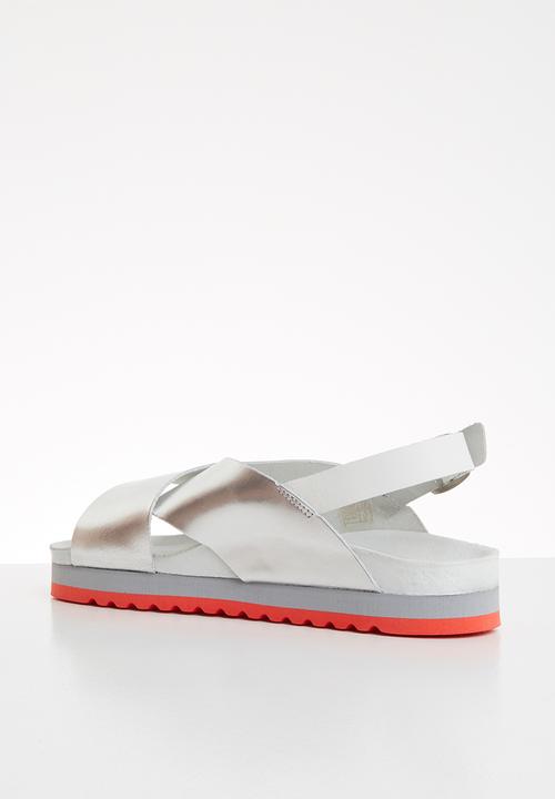 Vero Moda - Rita leather sandal - silver