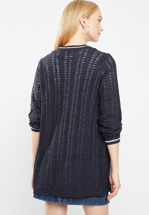 Jacqueline de Yong - Mynte long sleeve cardigan - navy